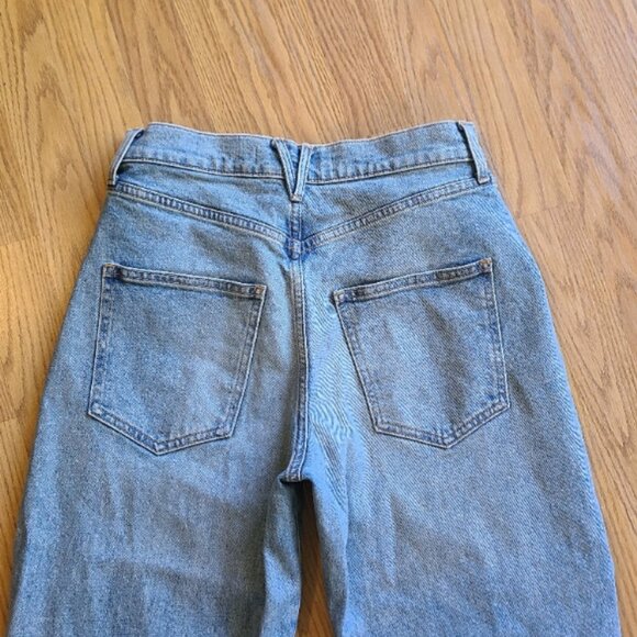 VERONICA BEARD CHARLIE BARREL LEG HIGH RISE JEANS CROPPED PATCHWORK DENIM sz 28 - Picture 5 of 9